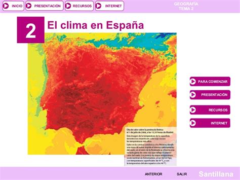 Inicio PresentaciÓn 2 Recursos GeografÍa Tema 2 Internet El Clima En