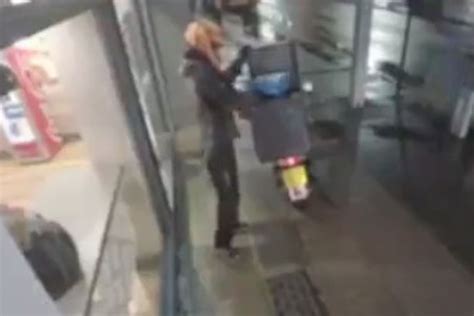 Cheeky Girls Steal Pizza From Delivery Boy S Scooter After He Turns His