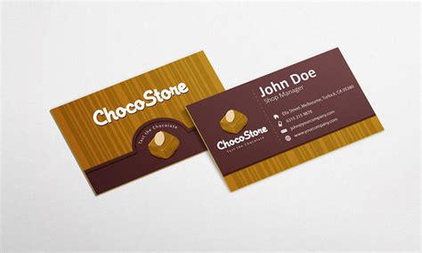 Free Chocolate Business Card Design Template By Graphicsparty On Deviantart