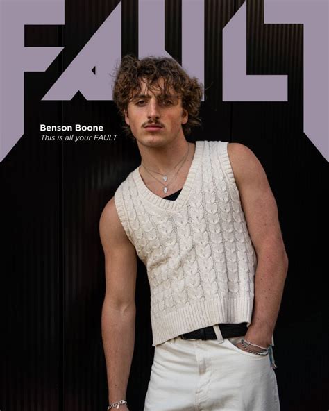 Benson Boone FAULT Magazine Cover And Interview FAULT Magazine
