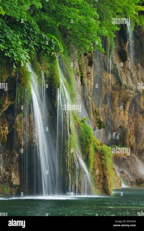 Waterfall Plitvice Lakes National Park Plitvička Jezera Or Plitvice