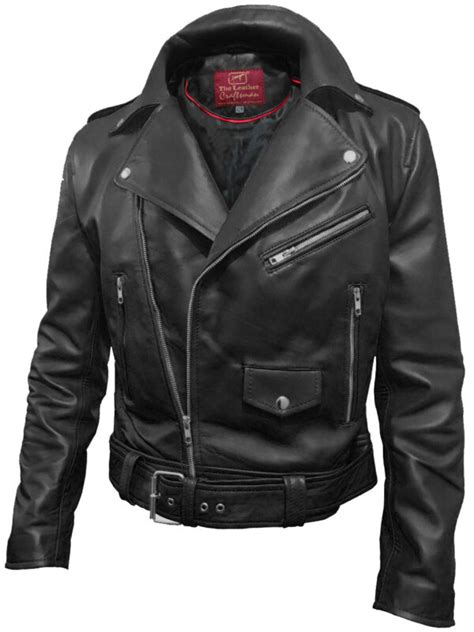 Mens Black Motorcycle Leather Jacket The Leather Craftsmen