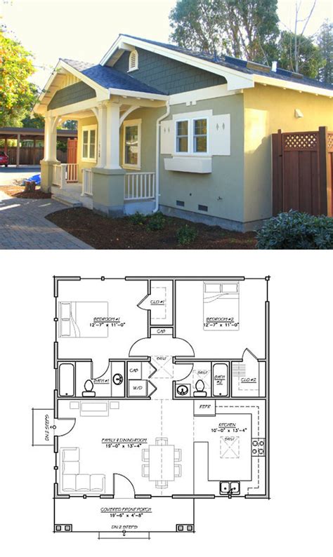 Craftsman Style House Plan 2 Beds 2 Baths 930 Sqft Plan 485 2