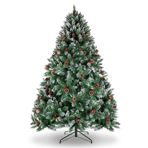 Snow Flocked Premium Spruce Hinged Artificial Christmas Treeunlit 6ft