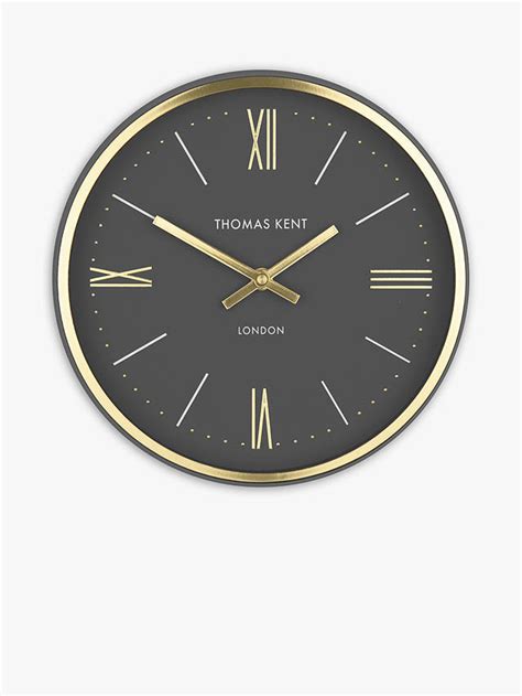 Thomas Kent Hampton Roman Numeral Wall Clock 26cm Charcoal