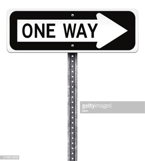 One Way Sign White Background Photos And Premium High Res Pictures