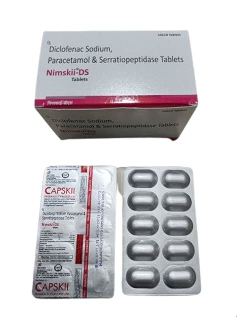 Diclofenac Sodium Paracetamol Serratiopeptidase Tablet At Rs Box Pharmaceutical Tablets In