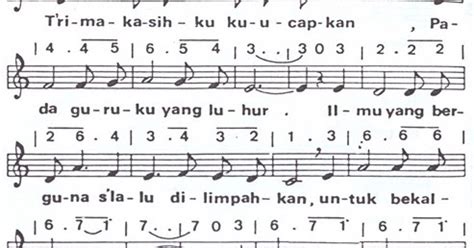 Not Lagu Terima Kasihku Akagaminoshanksbushohaki