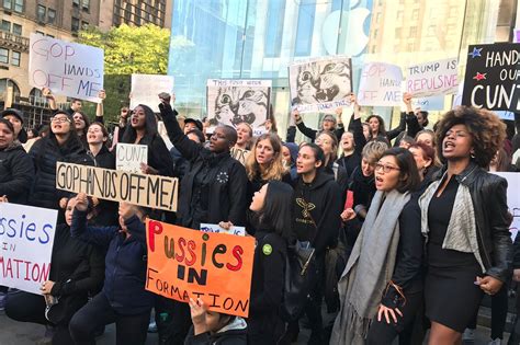 Dozens Of Women Protested Outside Trump Tower This Morning