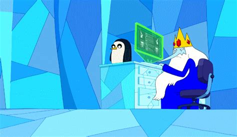 Gunter  Adventure Time Bg Design Frozen Film Ice King  What Time Is Animated