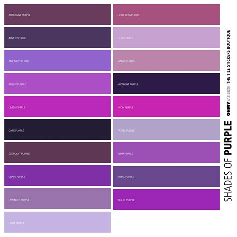 Purple Solid Color Chart Peel And Stick Tile For Wall And Etsy