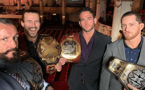 The Undisputed Era Celebrates After Wwe Nxt Uk Takeover Blackpool Ii