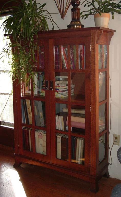 Mission Bookshelf With Glass Doors Bookcase With Glass Doors Glass