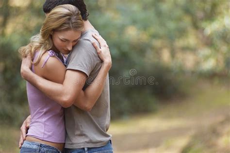 Couple Hugging In Forest Royalty Free Stock Images Image 31839639