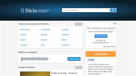 Dicio Dicionário Online De Português portugaldir com