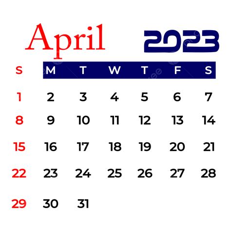 Abril 2023 Mes Calendario Simple Png 2023 Mes Abril Png Y Vector Porn Sex Picture