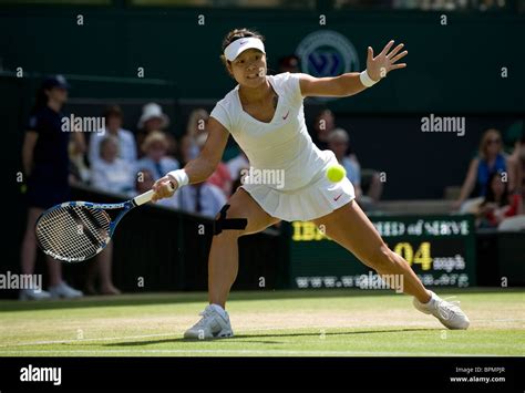 Na Li Chn In Action During The Wimbledon Tennis Championships 2010