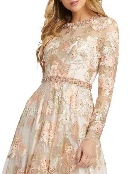 Mac Duggal Floral Embroidered Gown 12179m Mac Duggal Flower Embroidered Long Sleeve Prom Dress