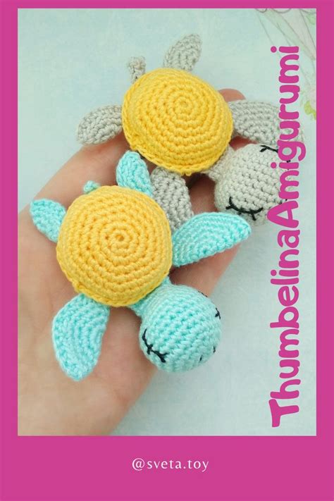 Amigurumi Mini Turtle Keychain Crochet Turtle Turtle Crochet Pattern