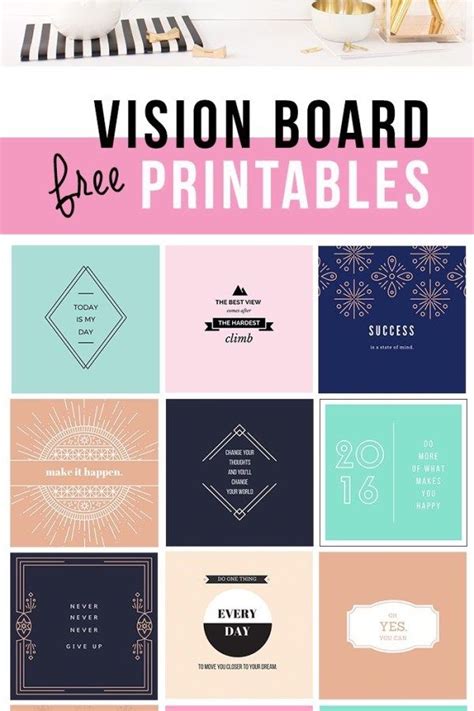A House Full Of Sunshine Free Vision Board Vision Board Printables