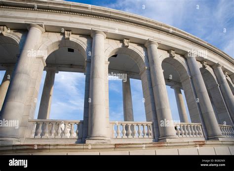 Marble Columns At The Memorial Amphitheater At Arlington National