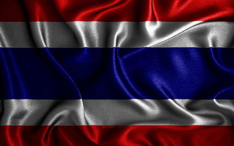 1920x1080px 1080p Free Download Thai Flag Silk Wavy Flags Asian