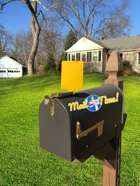 Mail Time Yellow Mailbox Alert Flag Pops Up To Let You Know Your Mail