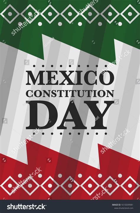 Constitution Day Mexico National Happy Holiday Stock Vector Royalty
