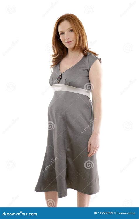 beautiful pregnant redhead woman fashion stock image image of health happy 12222599
