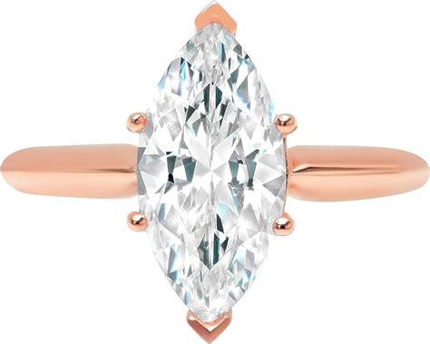 Amazon Com Clara Pucci 2 6ct Marquise Brilliant Cut Simulated Diamond