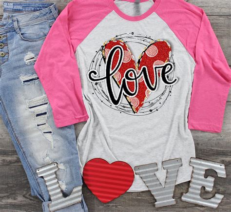 Love Glitter Heart Valentines Day Shirt Womens Valentine Etsy