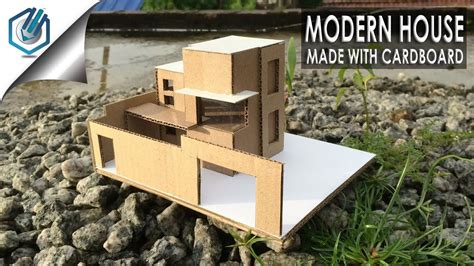 How To Make Cardboard Modern House Easy With Dimensions Youtube