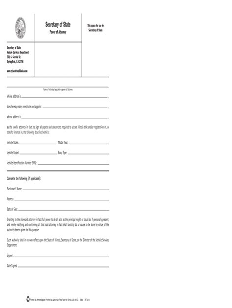 How To Fill Out Illinois Secure Power Of Attorney Form