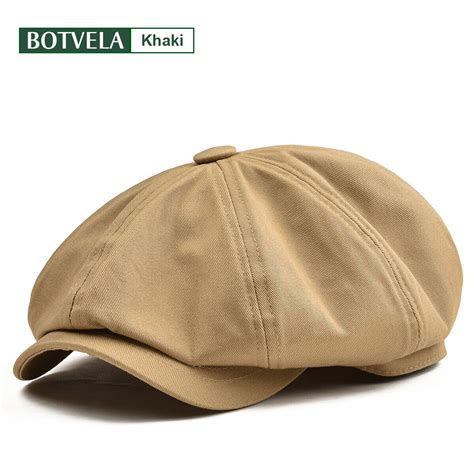 Botvela Men Newsboy Cap 100 Cotton Twill Summer Gatsby Beret Driving