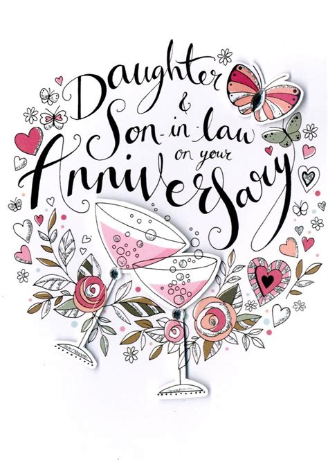 Daughter And Son In Law Anniversary Card Cards Happy Wedding