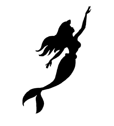 Outline Clipart Little Mermaid Outline Little Mermaid Transparent Free