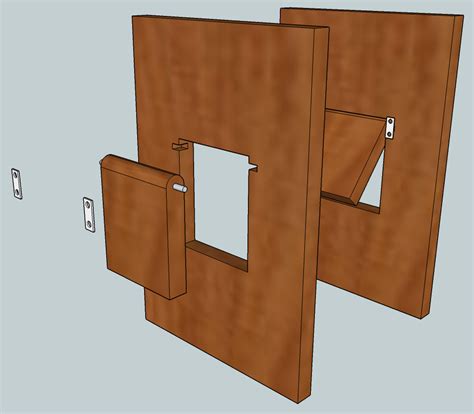 This is a cat door/flap that can only be opened by the animal that wears the appropriate rfid tag. I need to make a swinging cat-door in a piece of furniture but I can't figure out how to hinge ...