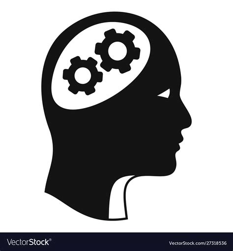 Logic Brain Icon Simple Style Royalty Free Vector Image