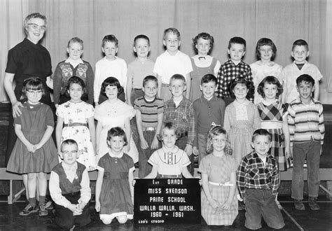 History Of Walla Walla Public Schools Paine School Class Photos 1960
