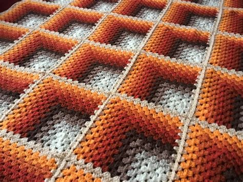 Optical Illusion Crochet Blanket Throw Attic Windows Etsy