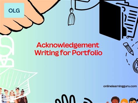 Acknowledgement For Portfolio With Sample And Guide