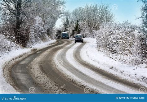Bad Weather Conditions Winter Driving Uk Stock Image Image Of