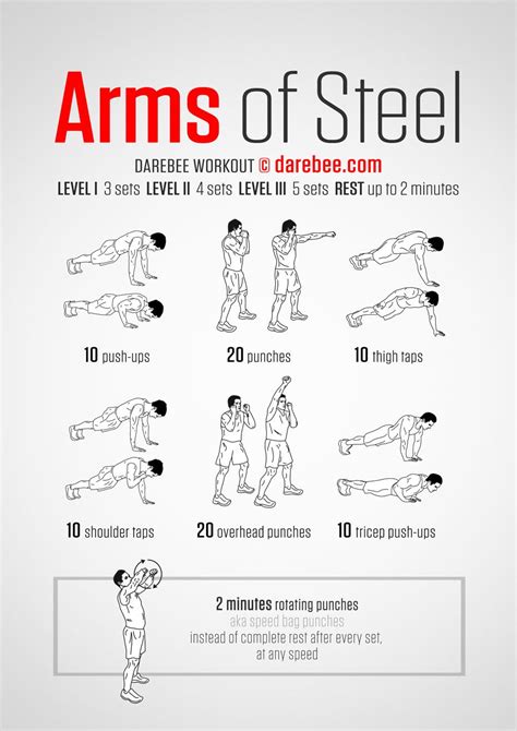 Arms Of Steel Workout Strength Workout Bodyweight Workout Easy Workouts
