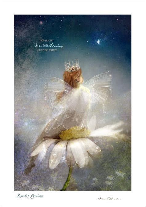 Fairy Print Starlit Garden Mounted Or Unmounted Or Canvas On Etsy