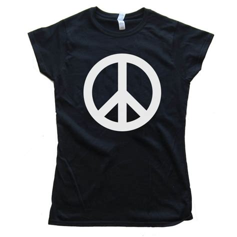 Womens Peace Sign Retro Tee Shirt