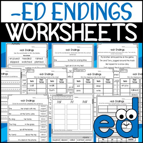 Ed Endings Worksheets Made By Teachers