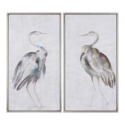 Summer Shore Birds Framed Art - Set of 2 | Framed art sets, Uttermost art, Framed canvas wall art