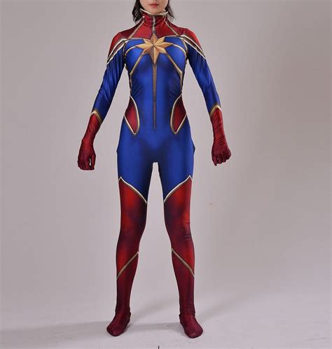 Captain Marvel Costume Female Ms Marvel Superhero Costume Captain