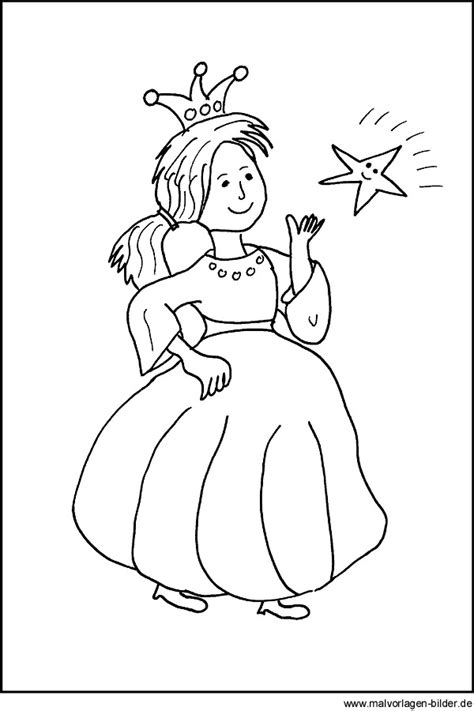 Malvorlage von einer Prinzessin für Kinder