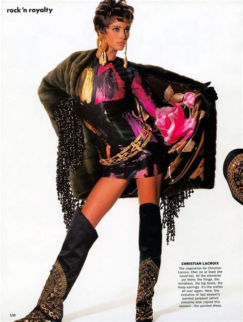 Christy Turlington Wearing Gianni Versace Vogue October 1990 Shot By